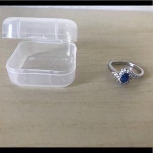 Sterling Silver Blue Sapphire Ring
